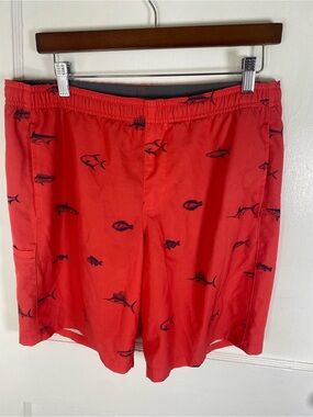 Field & Stream 2 Pair Bundle Men's Red Fish-Print Swim Trunks